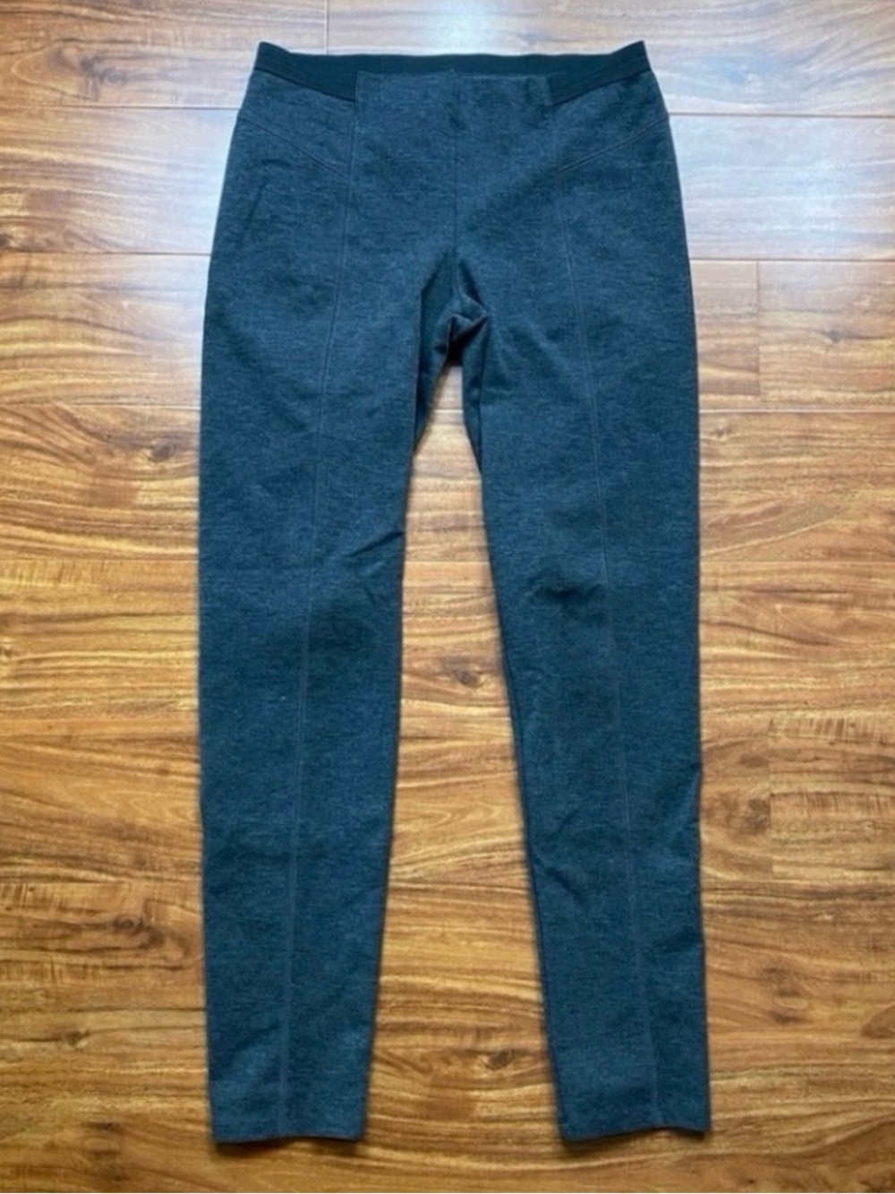 3/$25 Simply by Vera Wang Womens Charcoal Gray Midrise Seamed Leggings Size M